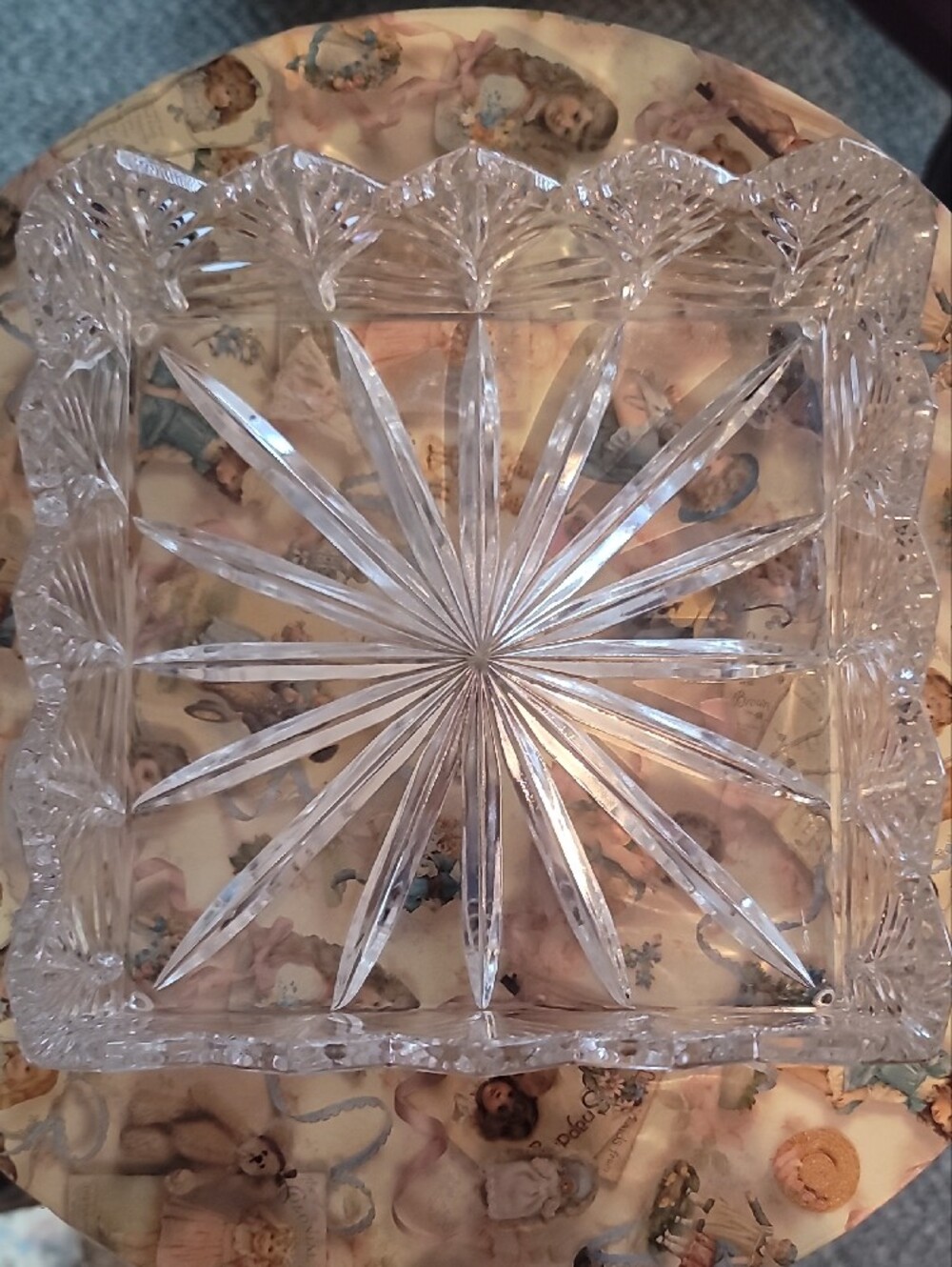 Vtg Fifth Avenue Lead Crystal Napkin Holder - Picture 2 of 6